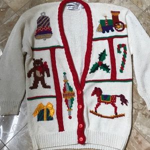 Christmas Sweater and Sak’s phone purse